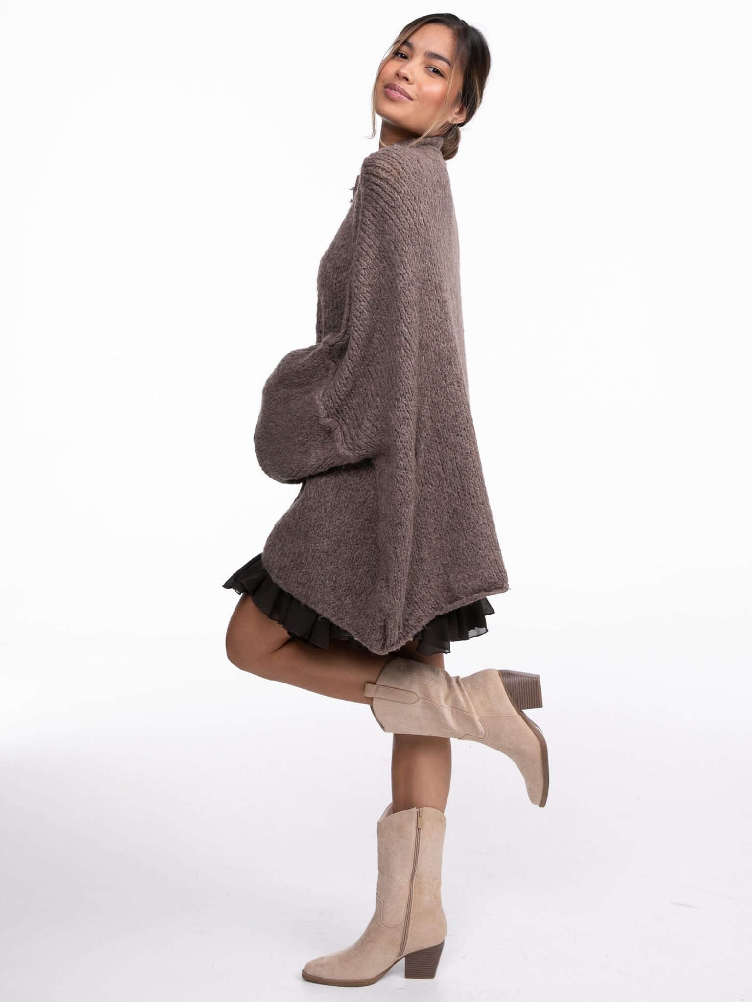 Cardigan "Elle" in Hazelnut