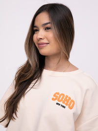 Kurzarm Sweater "Soho" in Beige