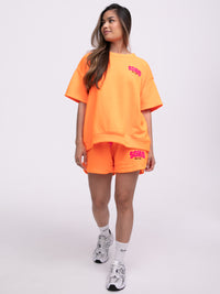 Kurzarm Sweater "Soho" in Orange
