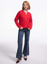 Cardigan "Lindsay" in Rot