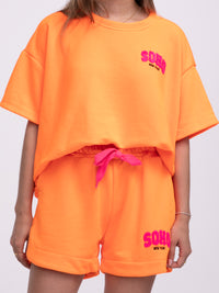 Kurzarm Sweater "Soho" in Orange