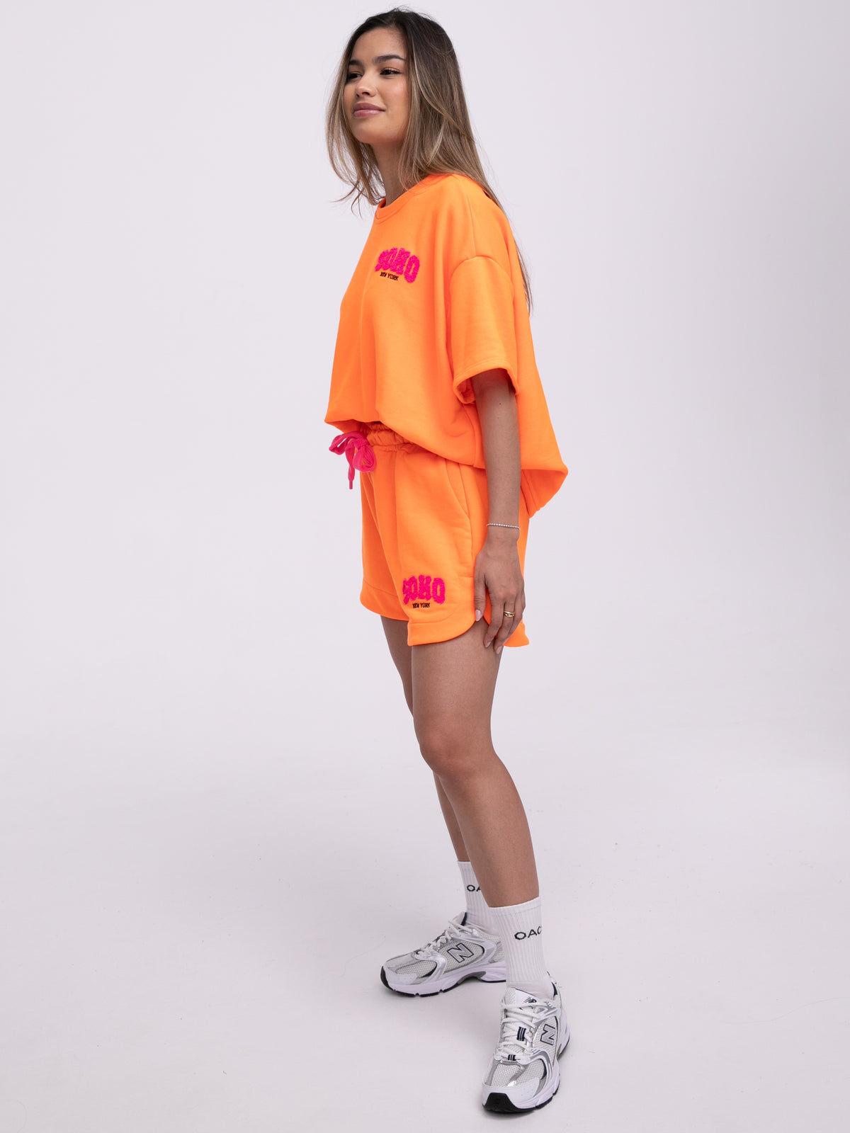 Kurzarm Sweater "Soho" in Orange