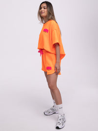 Kurzarm Sweater "Soho" in Orange