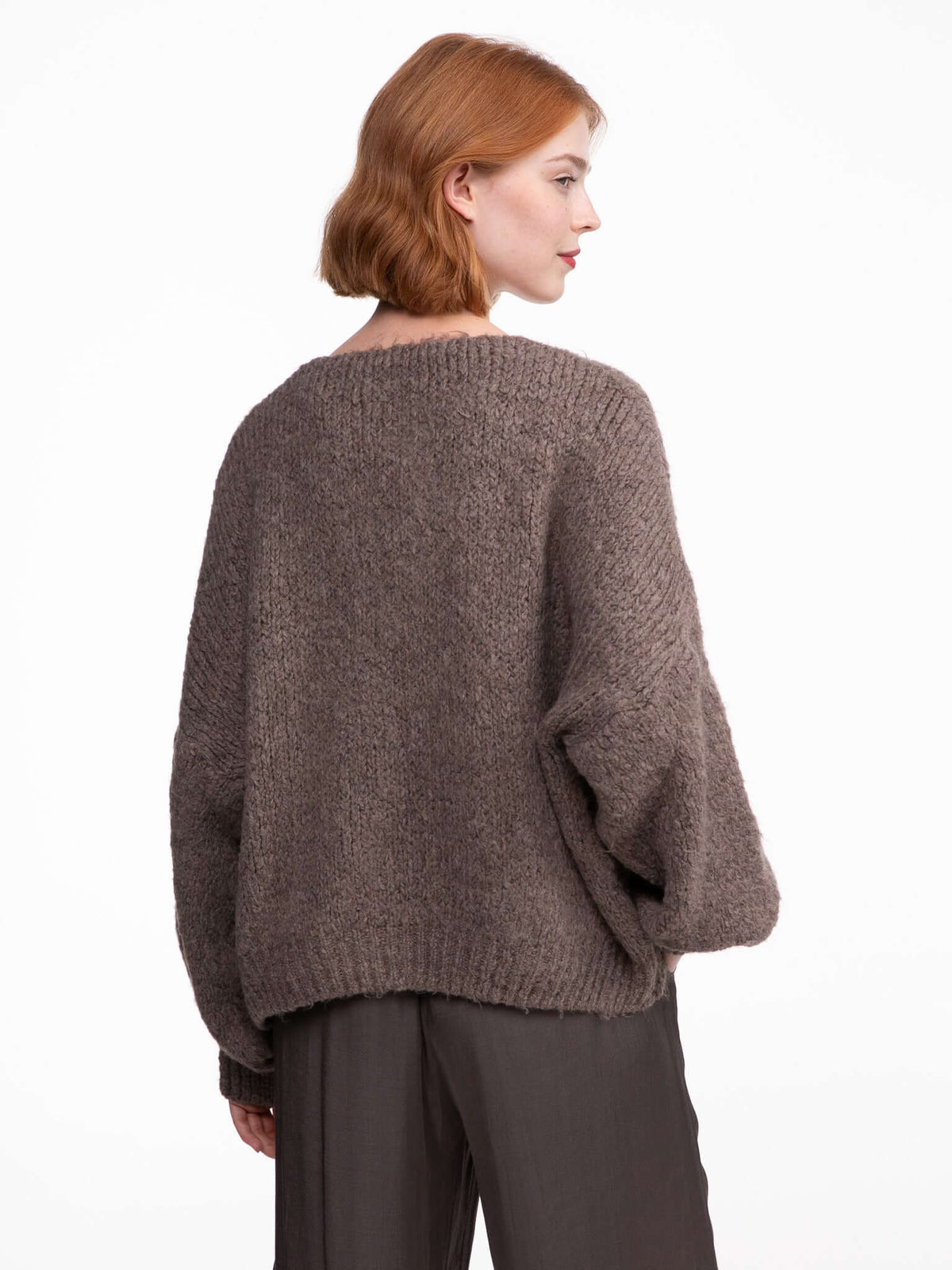 Bow-Cardigan "Iliya" in Hazelnut