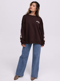 Sweater "Namaste" in Braun