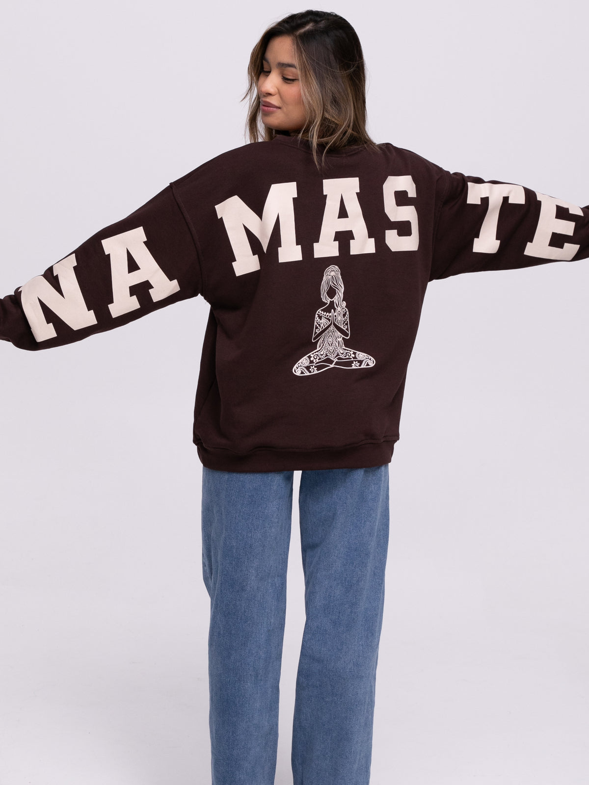 Sweater "Namaste" in Braun
