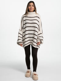 Plateau Boots mit Fell "Babe" in Creme