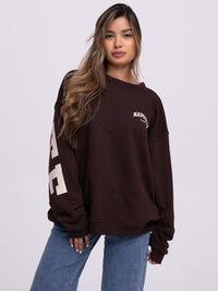 Sweater "Namaste" in Braun