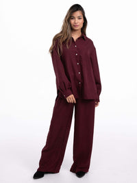 Bluse "Agatha" in Burgundy