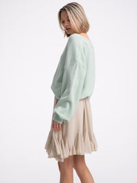 Cardigan "Luise" in Lagoon Green