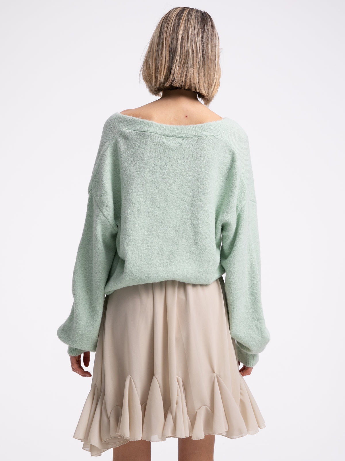 Cardigan "Luise" in Lagoon Green