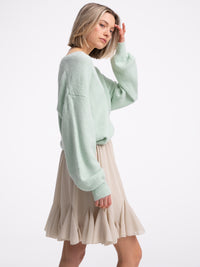 Cardigan "Luise" in Lagoon Green