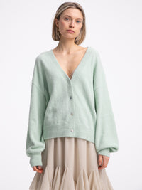 Cardigan "Luise" in Lagoon Green