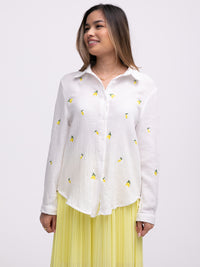 Musselin-Bluse "Sunny Lemons"