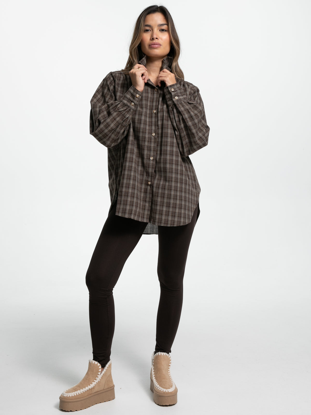 Bluse "Carina" mit Steh-Kragen