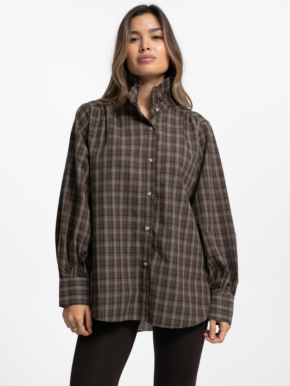 Bluse "Carina" mit Steh-Kragen