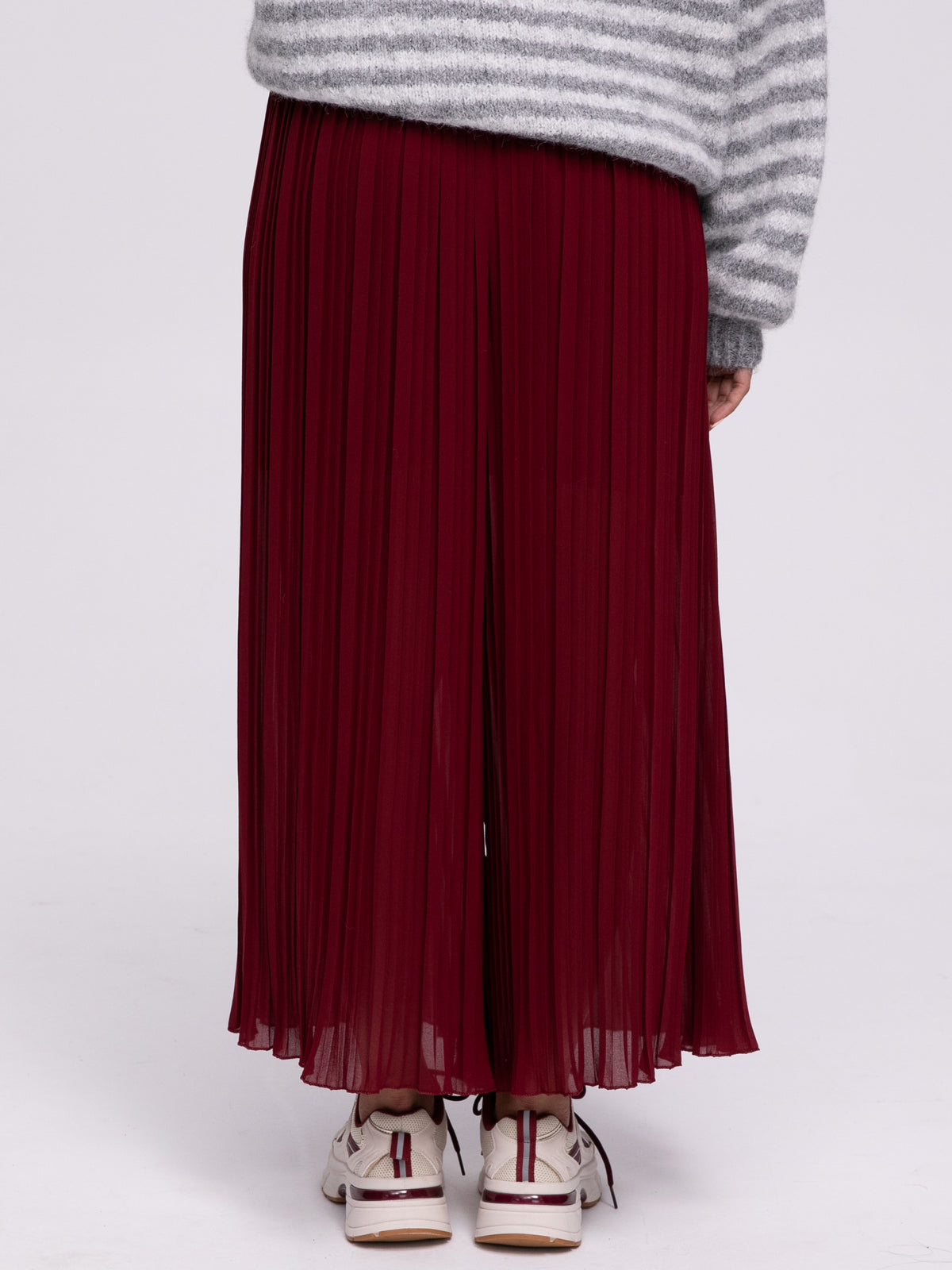 Plisseehose "Liliane" in Burgundy