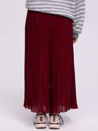 Plisseehose "Liliane" in Burgundy