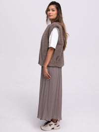 Teddyweste "Lori" in Mocca