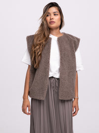 Teddyweste "Lori" in Mocca