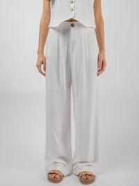 Leinenhose „Madlina“ in Weiss