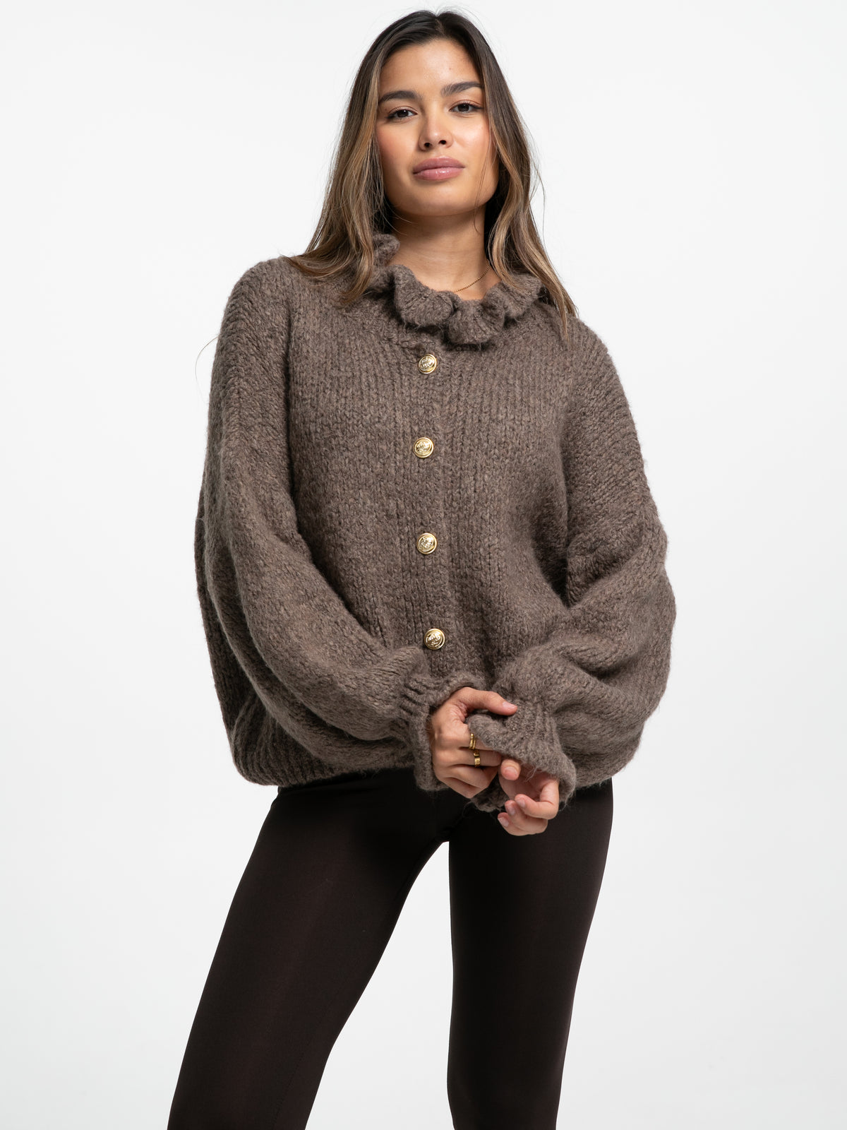 Cardigan "Melina" in Hazelnut