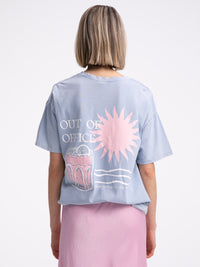 T-Shirt "OOO" in Blau