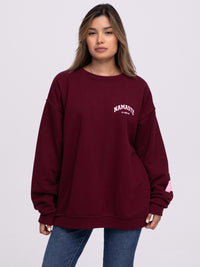 Sweater "Namaste" in Burgundy