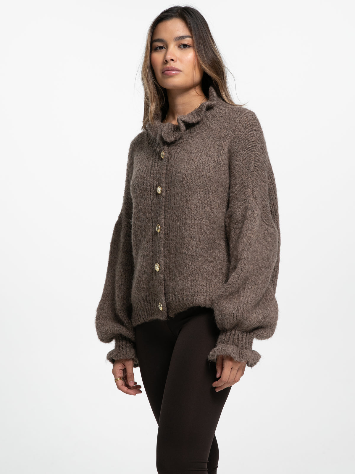 Cardigan "Melina" in Hazelnut