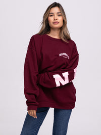 Sweater "Namaste" in Burgundy