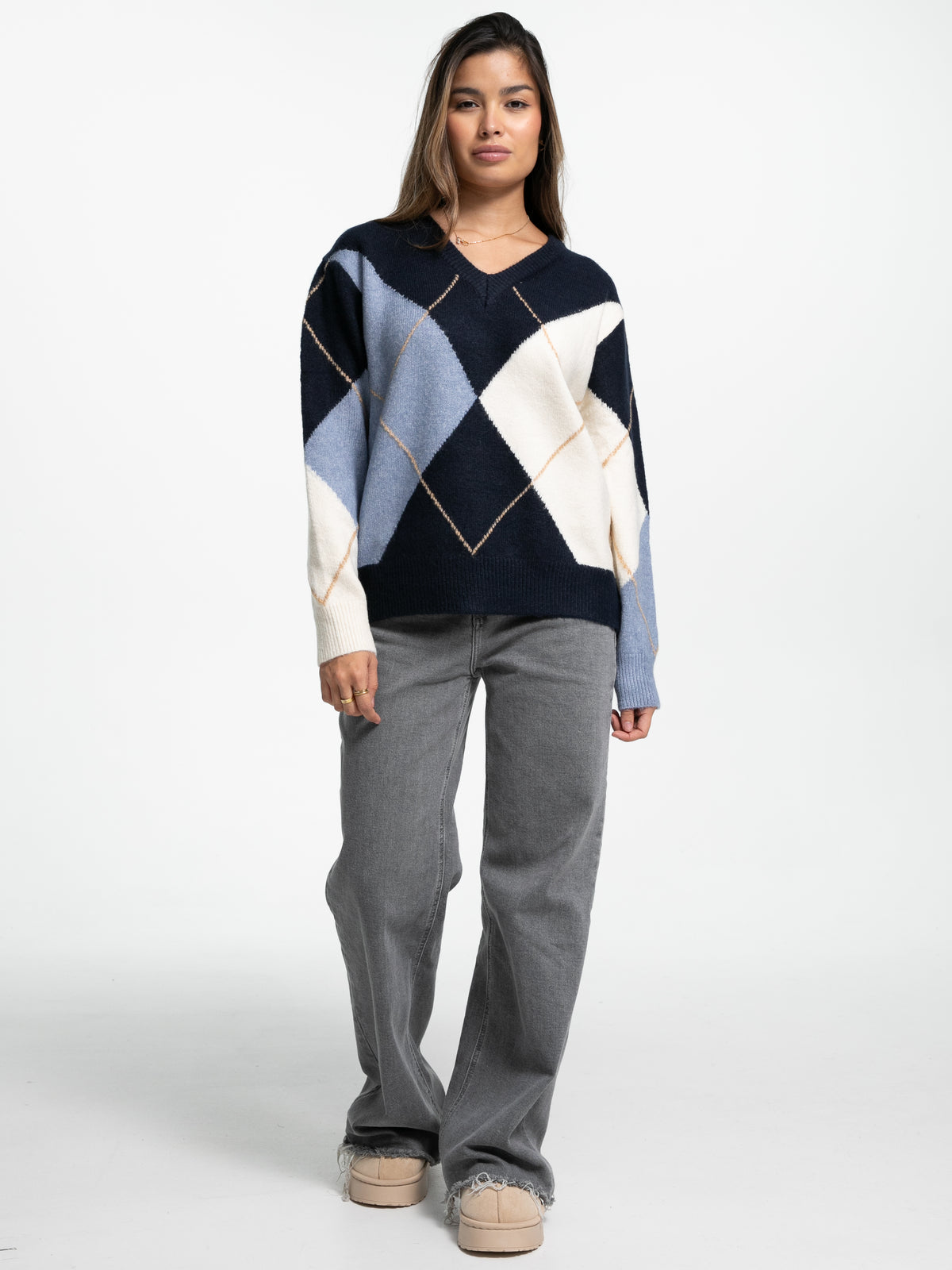 Strick-Pullover "Emma" in Blau