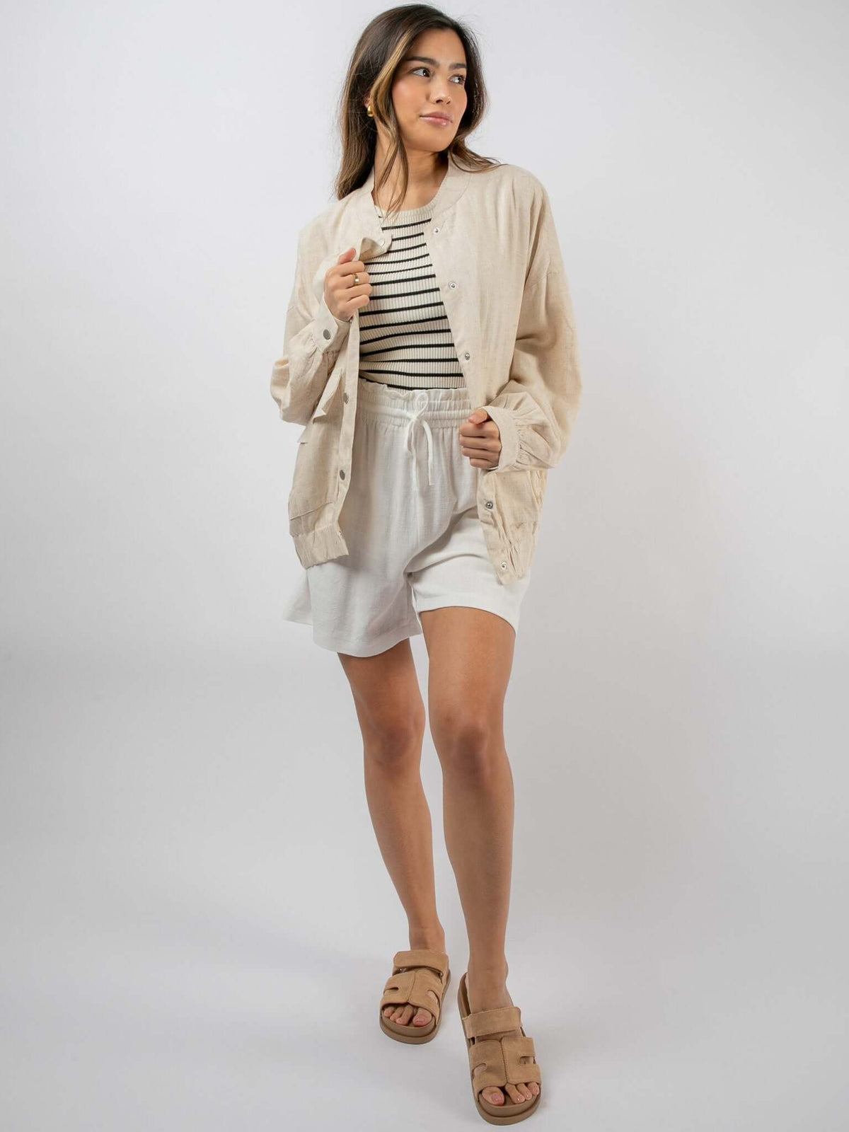 Leinenjacke "Leila" in Beige