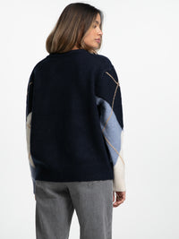 Strick-Pullover "Emma" in Blau