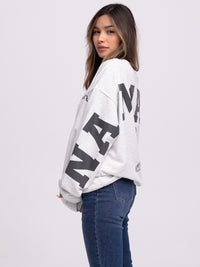 Sweater "Namaste" in Grau