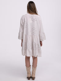 Baumwollkleid "Holly" in Creme