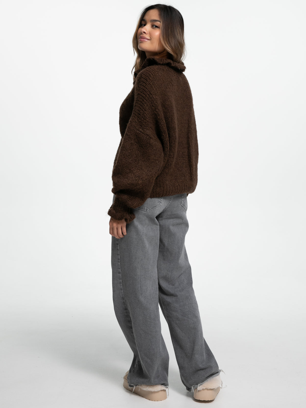 Cardigan "Melina" in Braun