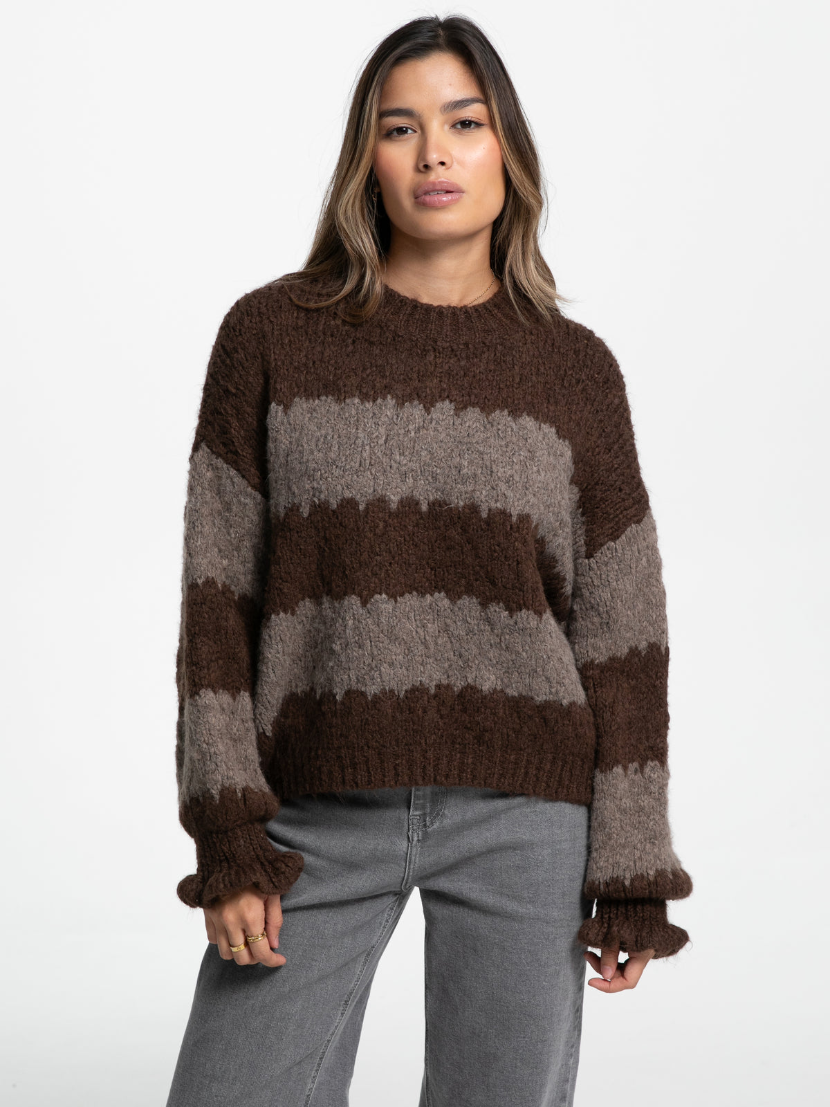 Pullover "Finnia" in Braun