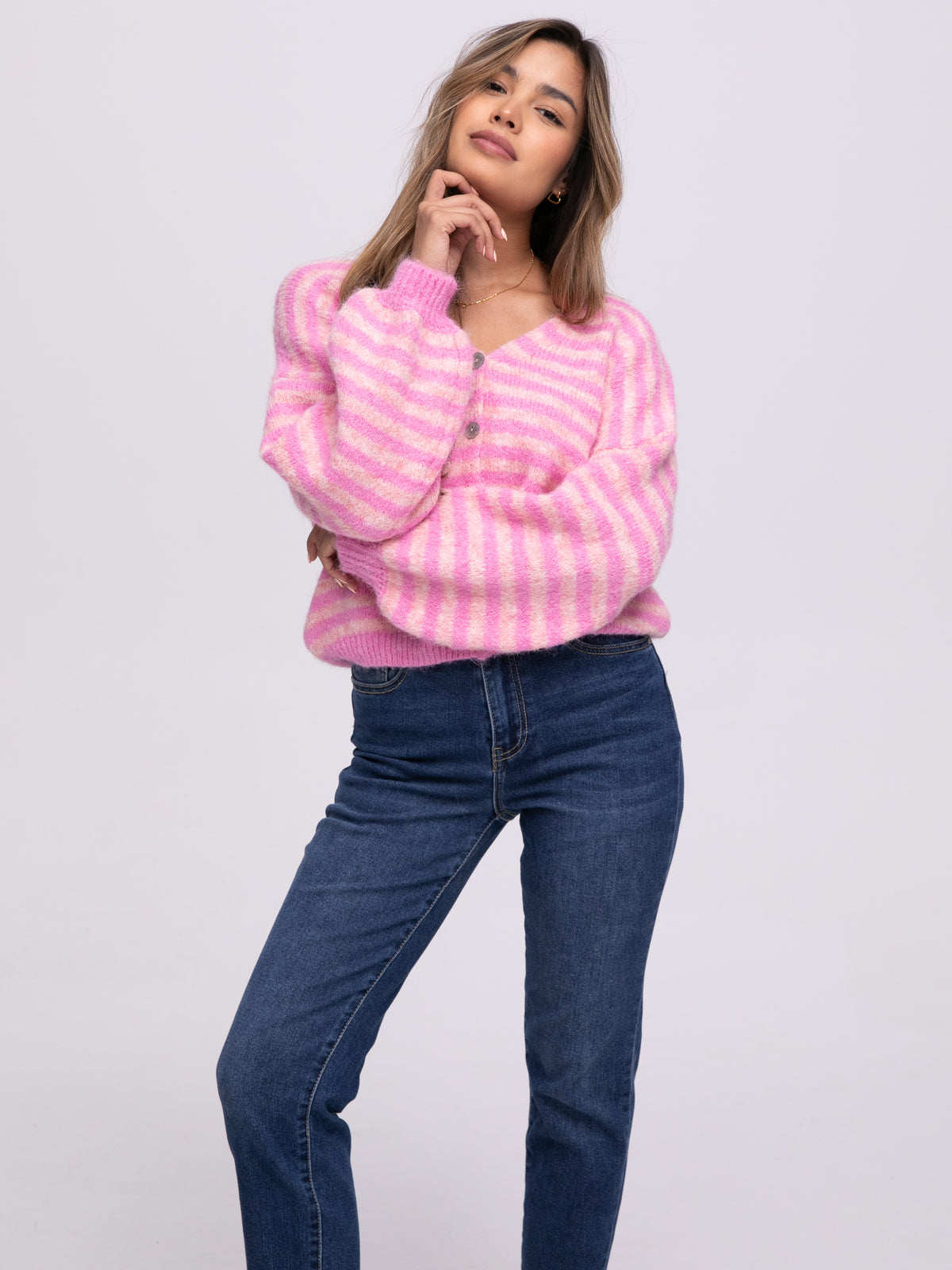 Cardigan "Salma" in Lachs/Rosa