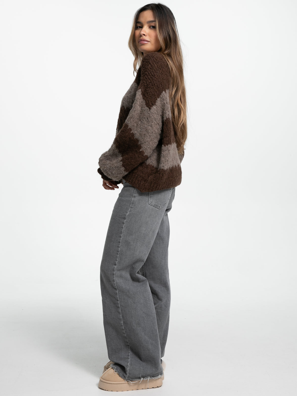 Pullover "Finnia" in Braun