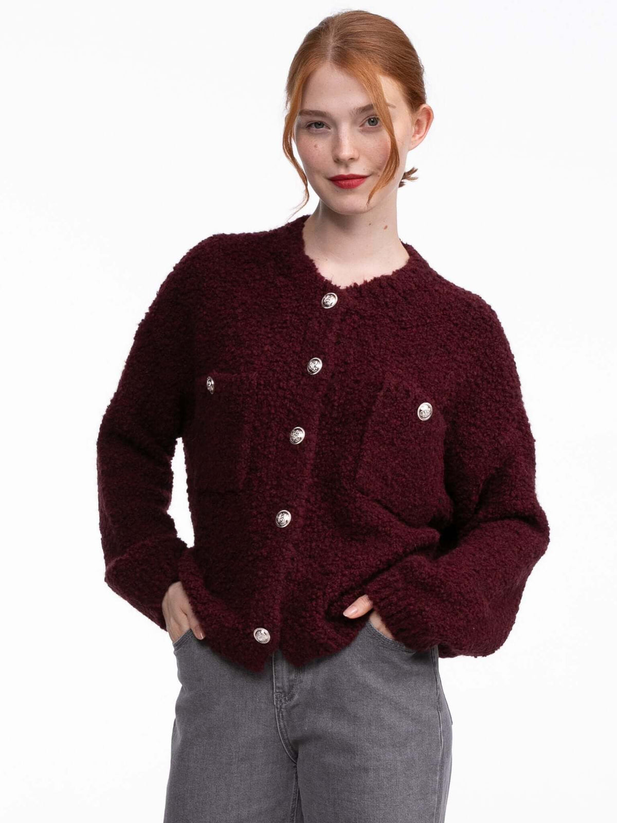 Cardigan "Tania" in Burgundy