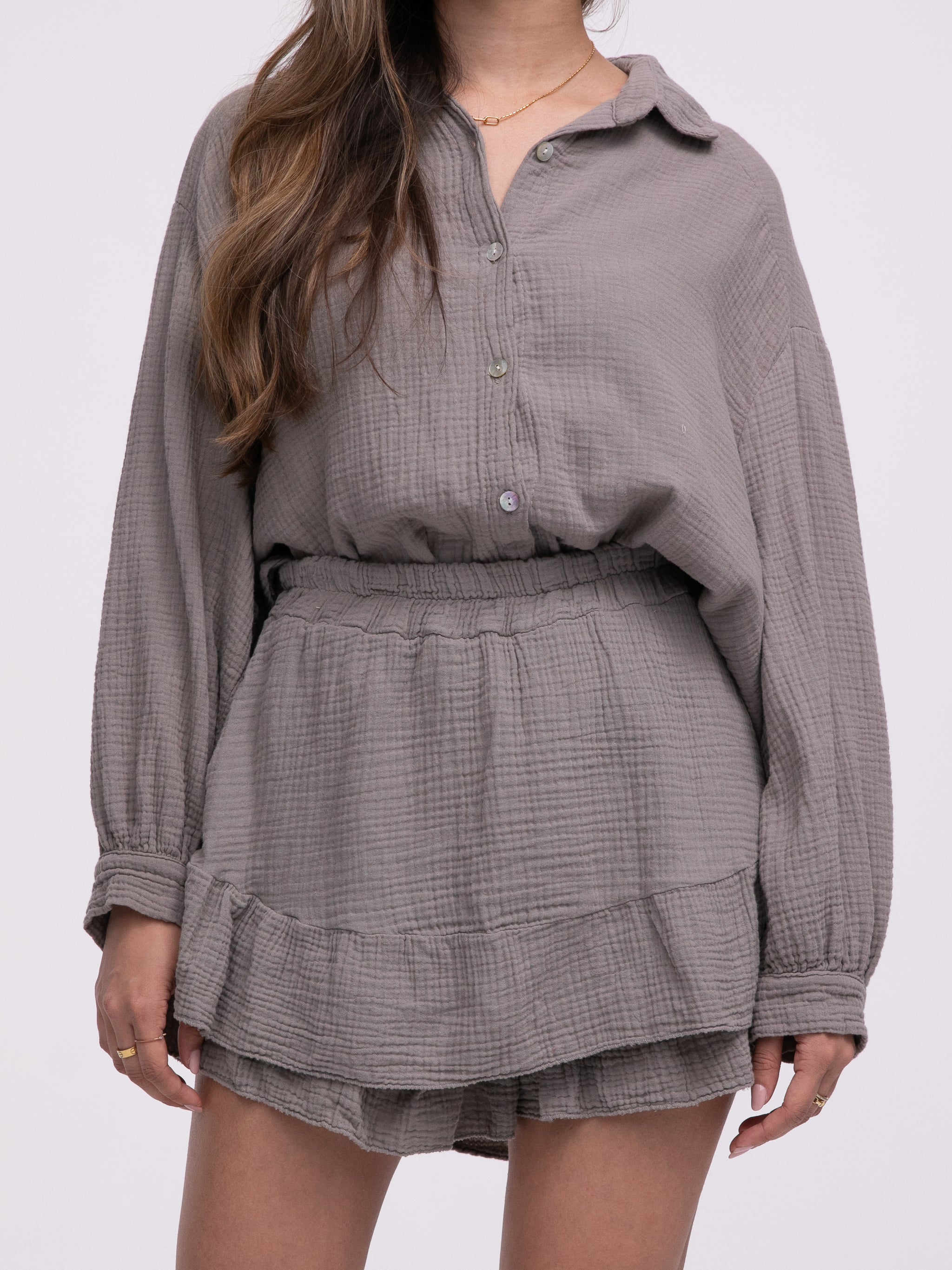 Musselin Hosenrock "Marie" in Taupe