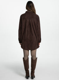 Bluse in Wildlederoptik "Valerie" in Braun