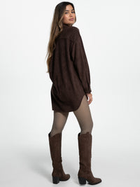 Bluse in Wildlederoptik "Valerie" in Braun