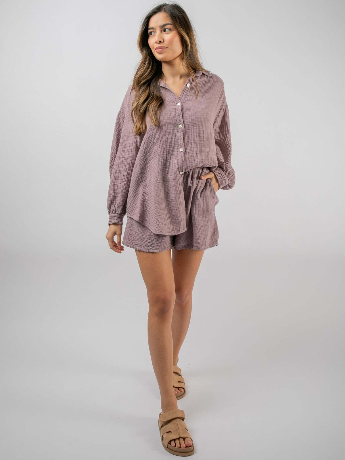 Musselin-Bluse "Wanda" in Violett