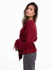 Wickelpullover "Lissy" in Burgundy