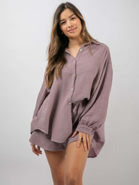 Musselin-Bluse "Wanda" in Violett