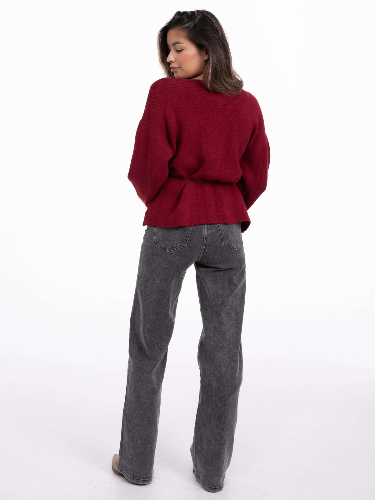 Wickelpullover "Lissy" in Burgundy