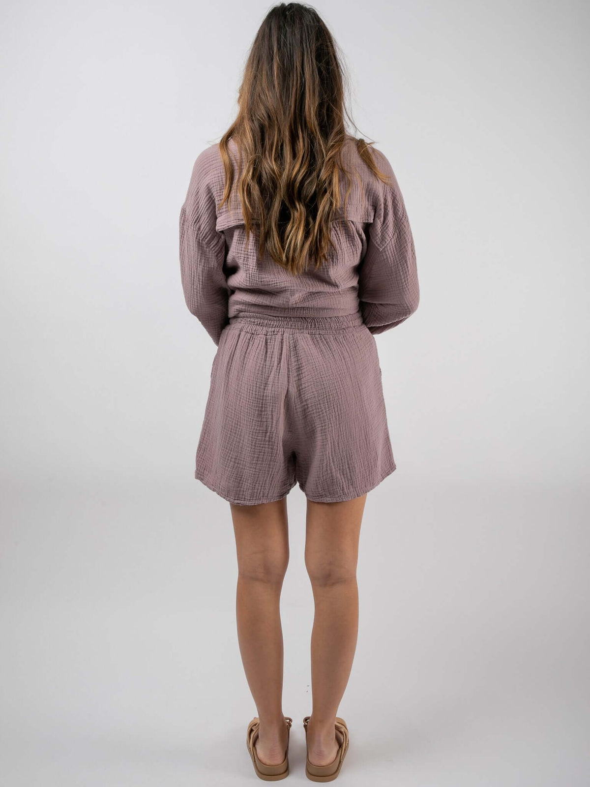 Musselin-Shorts „Tami“ in Violett