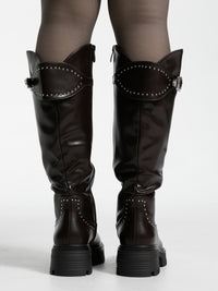 Boots "Loredana" in Dark Brown