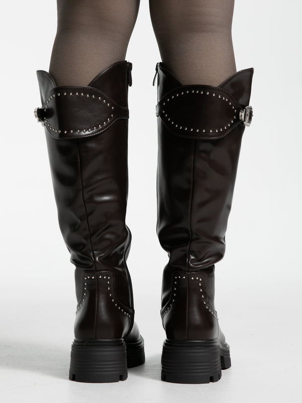 Boots "Loredana" in Dark Brown